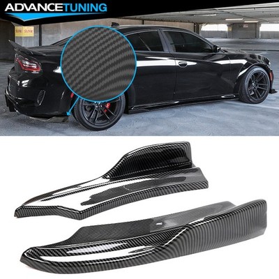 Fits 20-23 Dodge Charger Widebody Carbon Fiber Print Rear Bumper Lip Apron Spats
