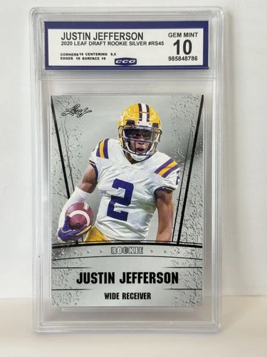 2020 Leaf Draft Rookie Justin Jefferson Gem Mint 10