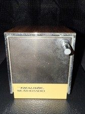 Vintage Radio Shack Realistic Weather Radio Cube 12-181B Faux Rosewood Tested