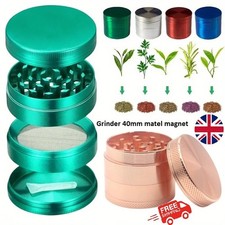 Grinder 40mm Metal Magnetic Strong Sharp Diamond Teeth Herb Shredder Grinders