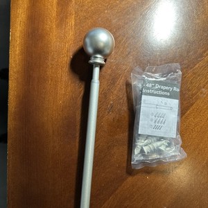 Round Ball Curtain Rod 28-48"