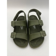 OshKosh B  gosh Sandals Boy  s Size 11M Olive Green Hook  Loop Strap Rubber
