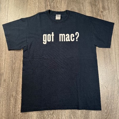 Y2K Apple Computers Got Mac Mac Exchange Graphic T-Shirt Medium