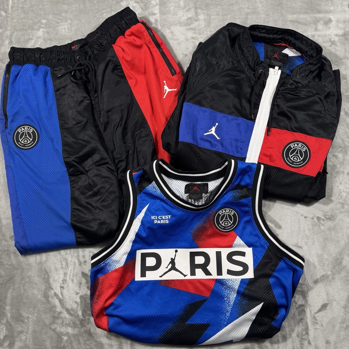 Nike Jordan X PSG Paris Tracksuit XL Jacket & Jersey - L Pants 3