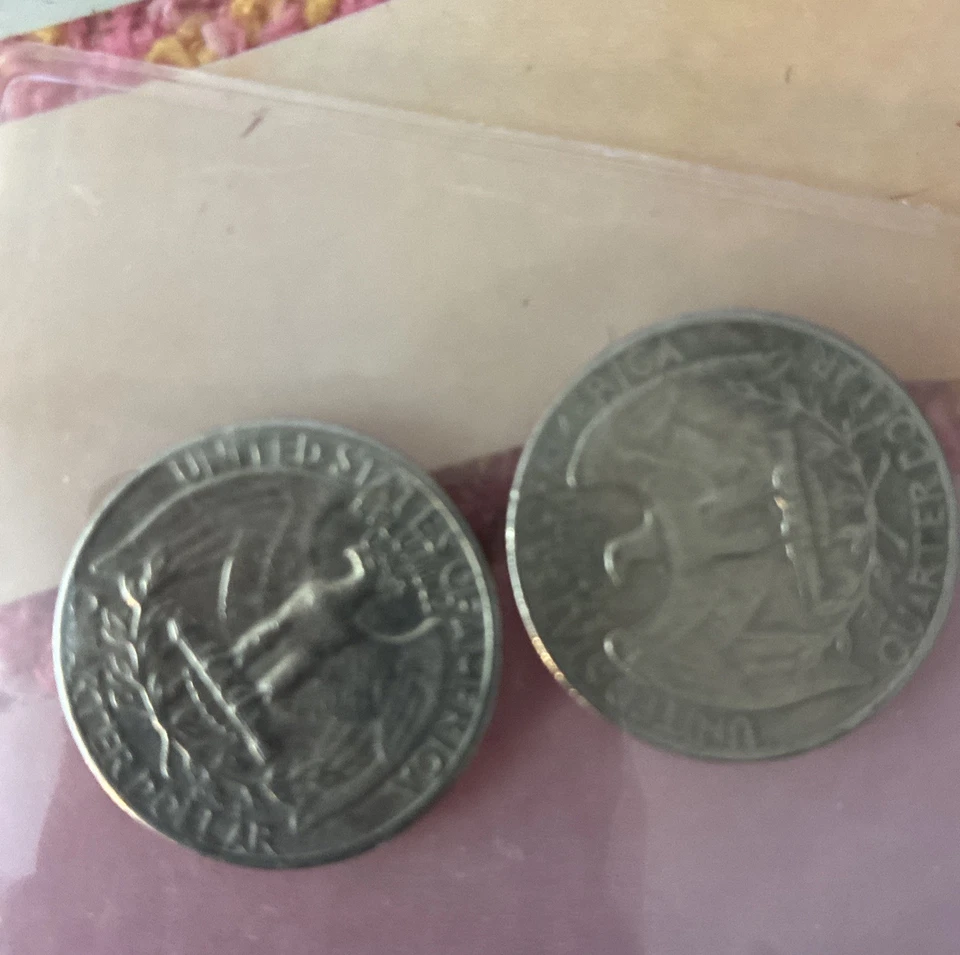 Set Of 2 1965 Error Quarter No Mint Mark - Image 4 of 4