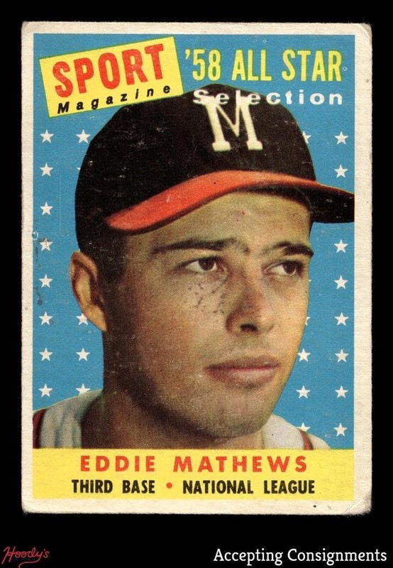 1958 Topps #480 Eddie Mathews AS GD - VG Braves HOF