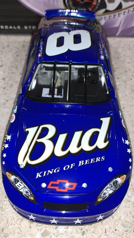 Dale Earnhardt Jr 2007 Budweiser Stars Stripes #8 Chevy QVC dorado cromo 1/24 nuevo Foto 2 de 4