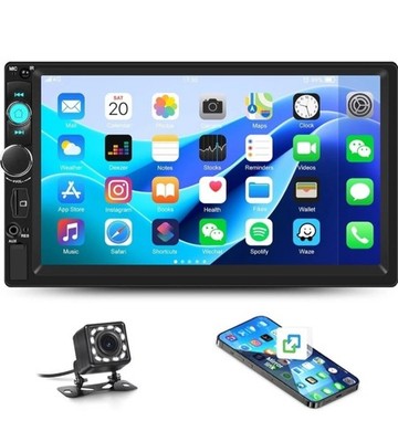Doppel DIN Autoradio mit Mirror Link 7 Zoll Touchscreen Radio mit Bluetooth