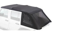 Used Frameless Soft Top 07-17 For Jeep Wrangler Unlimited Side Rear Windows