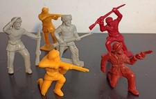 Vintage Tim Mee Western Figures 2.5" Toy Soldiers Frontiersman Pioneers Cowboys