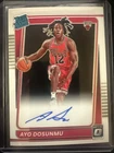 2021-22 Donruss Optic Ayo Dosunmu Rated Rookie RC Auto #171 Bulls
