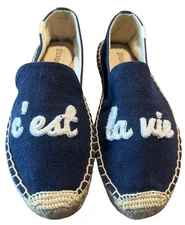Soludos Shoes Soludos C’est La Vie Smoking Slipper Espadrilles Navy Size 7.5