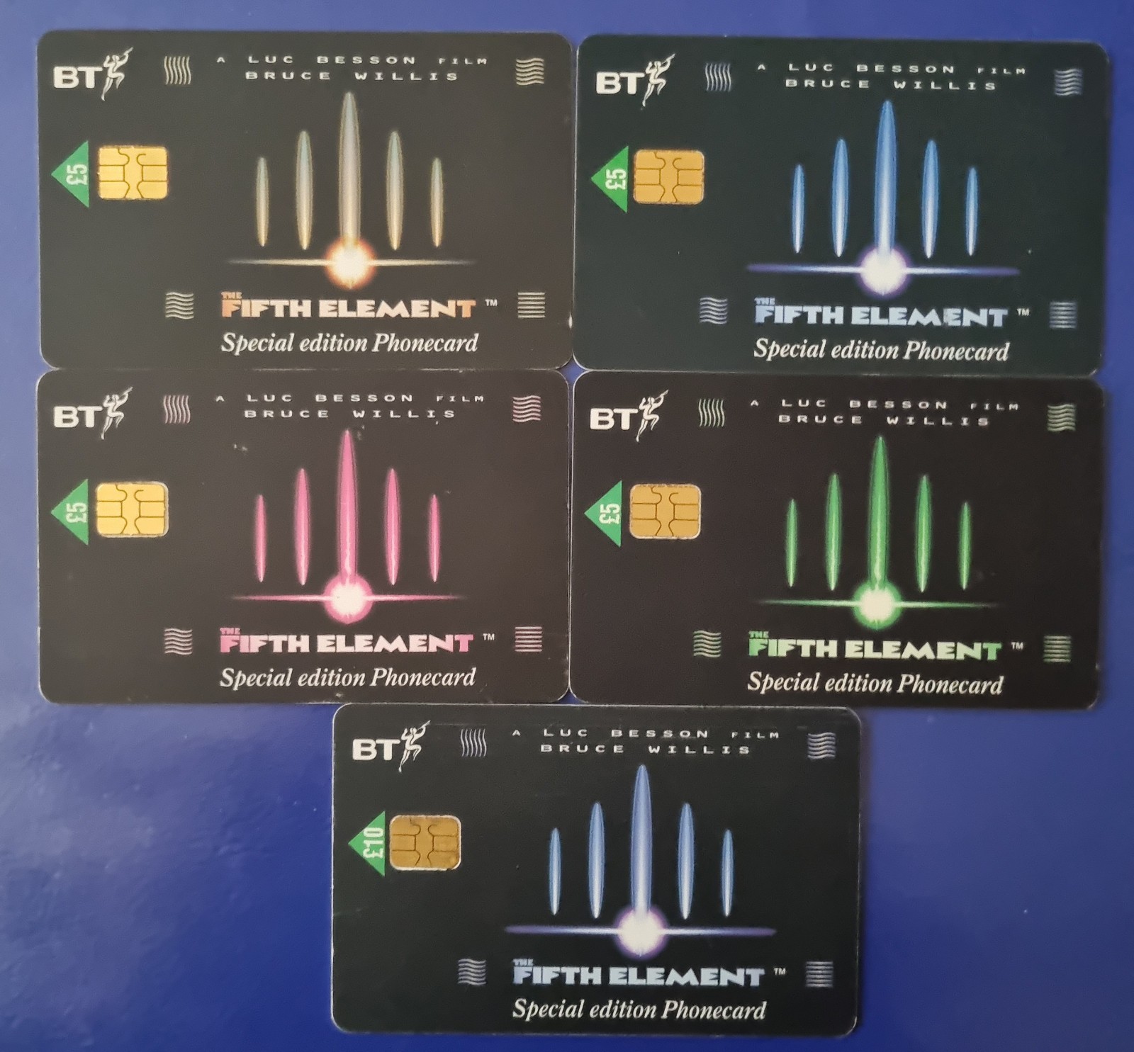 BT Phonecards  PUB 059-063 Fifth element