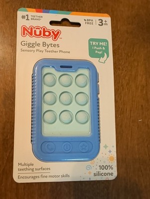 Nuby Baby GiggleBytes Phone Teether   New Sealed Baby Teething Toy