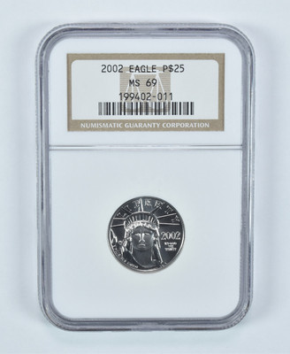 2002 $25 American Platinum Eagle 1/4 Oz Platinum MS69 NGC | eBay