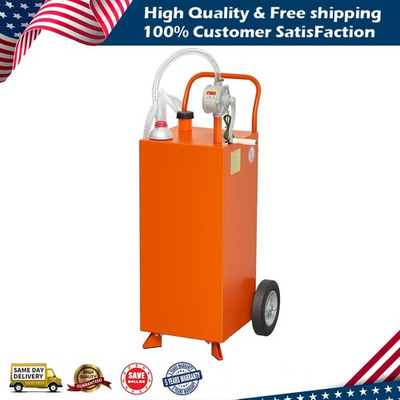 #ad #ad 30 Gallon Fuel Caddy w Pump Wheels Portable Fuel Gasoline Diesel Transfer Tank $169.99
