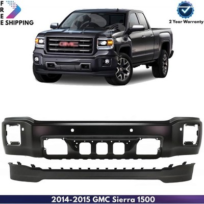 Front Bumper Paintable Steel & Valance Textured For 2014-2015 GMC Sierra 1500