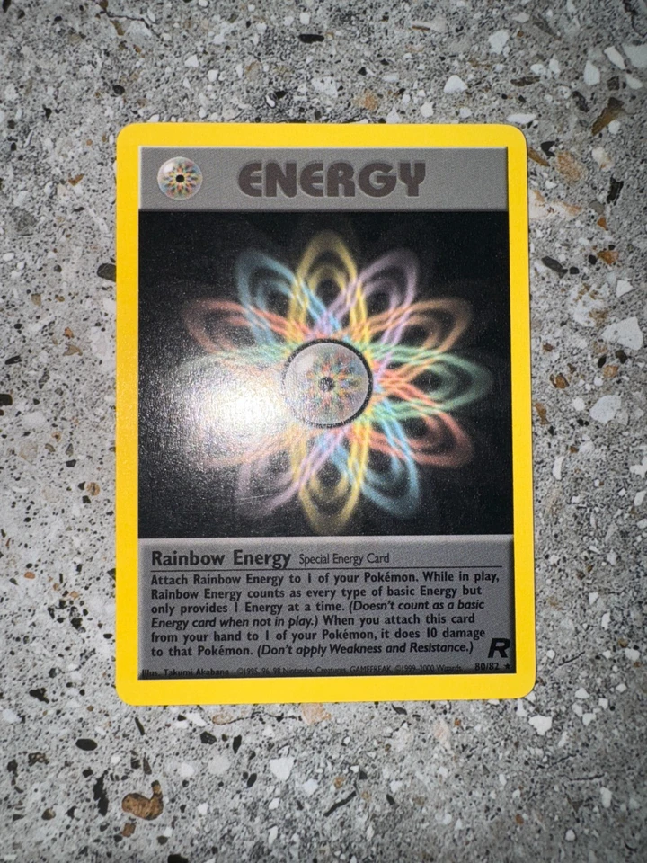 Pokemon TCG Cards Rainbow Energy 80/82 Team Rocket Rare - Image 3 of 4