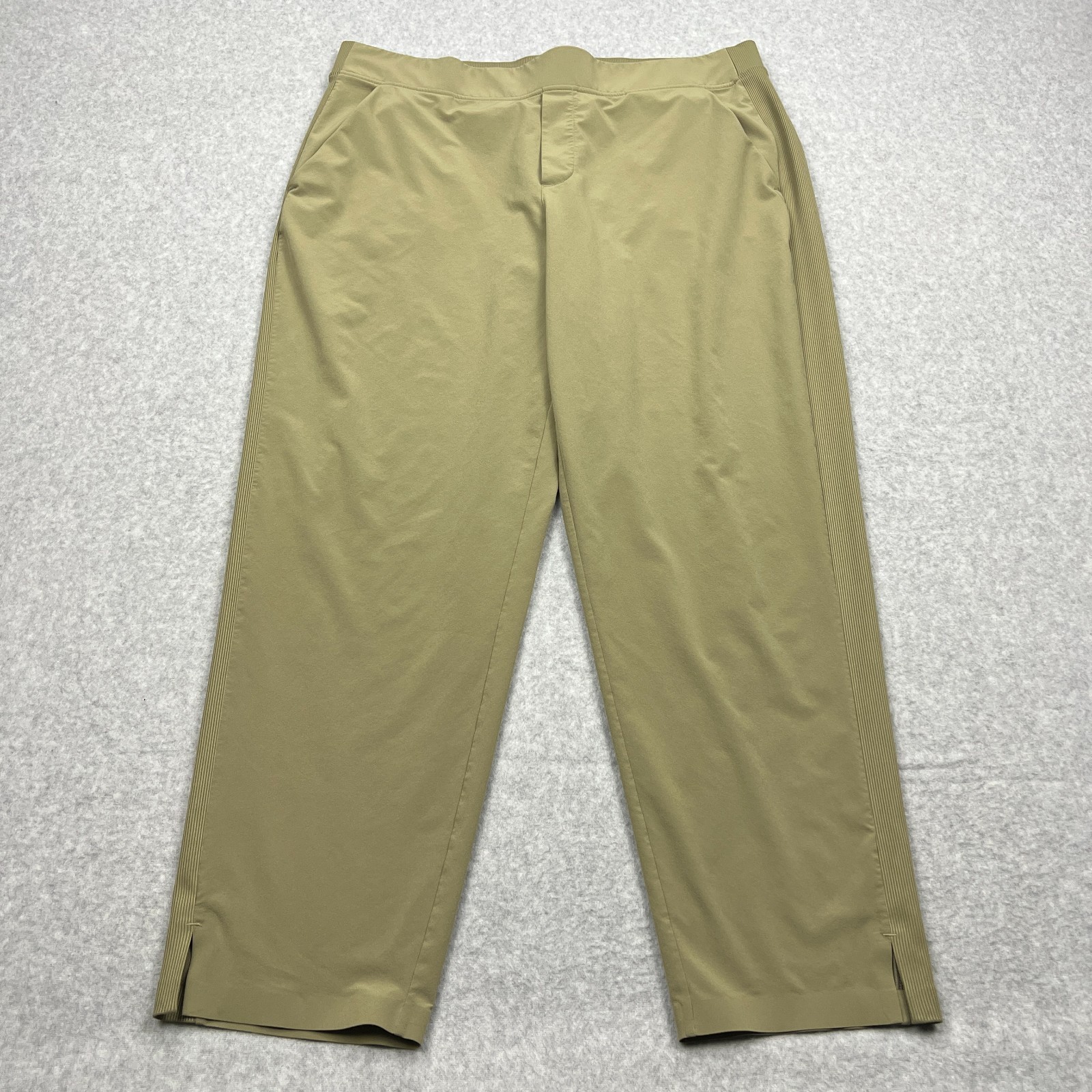 Athleta Brooklyn Mid Rise Ankle Pant Women’s 16 Green Pull On Stretch Crop