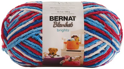 Bernat Blanket Brights Big Ball Garn - Rot, Weiß & Boom Bunt 161212-12011