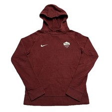 Felpa con cappuccio ragazzo Nike AS Roma bordeaux taglia M logo club #E7-2