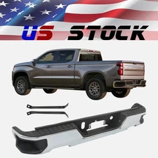 For 2019-2023 Chevy Silverado GMC Sierra 1500 Chrome Steel Rear Bumper Assembly