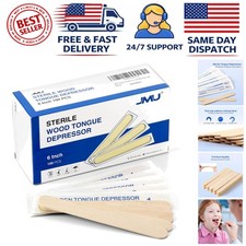 Versatile 6-Inch Individually Wrapped Tongue Depressors - 100 Count for Crafts