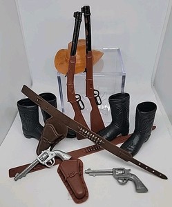 Vintage Western Cowboy Action Figure Accessories Johnny West Style BOOT Rifle +