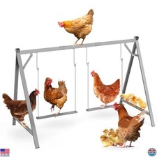Deluxe Chicken Perches with Swing - Roosting Bars for Coop Fun  Happy Pets 
