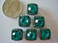 2 Hole Slider Beads Gaiety Blue Zirchon Crystal 6
