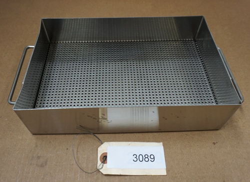 Bandeja de instrumentos quirúrgicos de 10" caja de esterilización de acero inoxidable con asas - Imagen 3 de 11