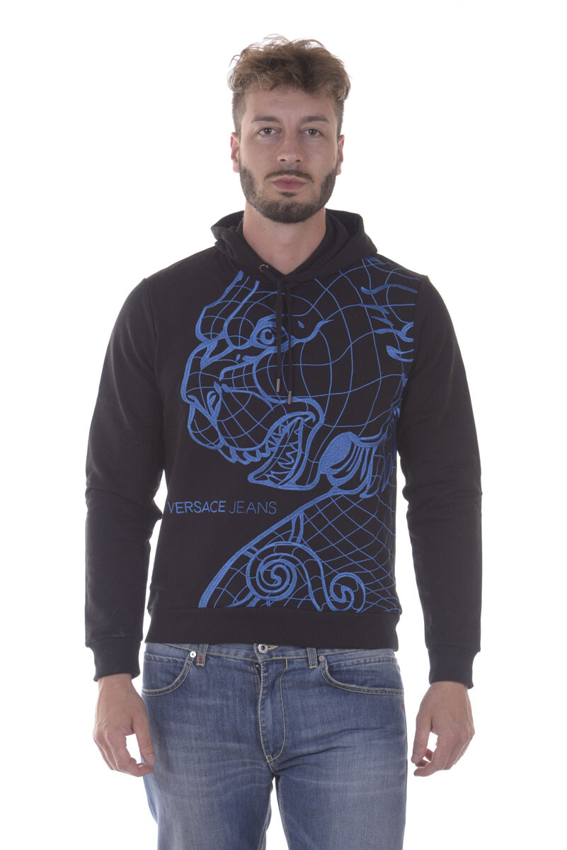 Джинсовая толстовка Versace Hoodie SLIM Man Black B7GPA7F9 899 SzS ДЕЛАЕТ ПРЕДЛОЖЕНИЕ 53790₽