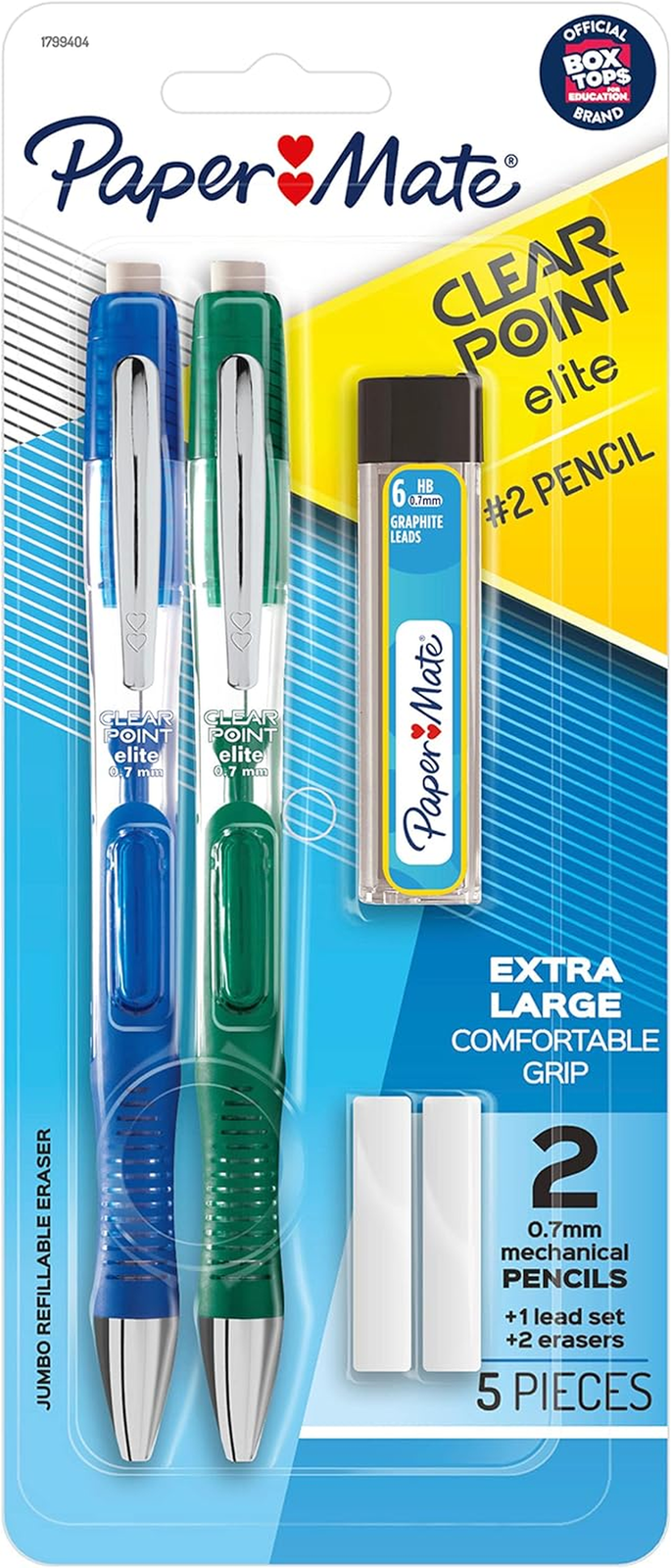 Clearpoint Elite Mechanical Pencil 0.7Mm Starter Set, 2 Pencil Set, Office Suppl