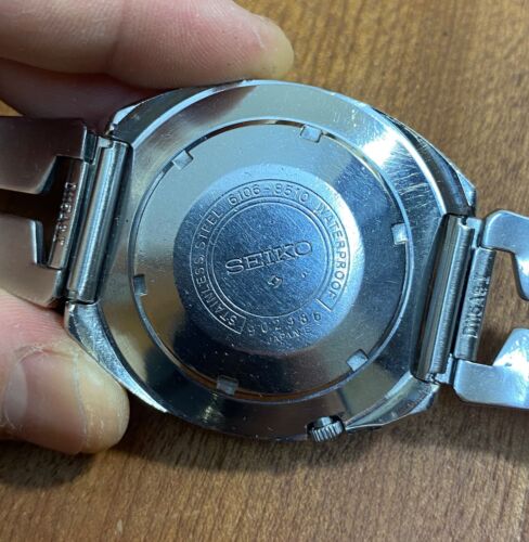 vintage Seiko 5 Sport 6106-8510 Day Date Military Diver Pilot bracelet Automatic - Picture 11 of 17
