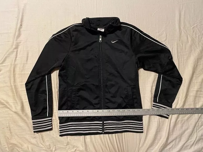 Nike Better World jacket size youth XL L black with white stripes full zip