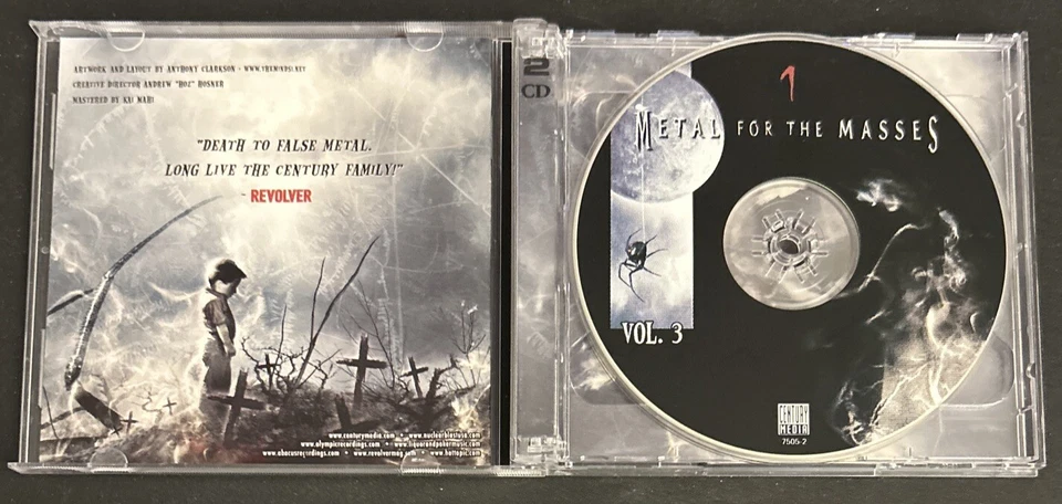 Metal For The Masses Vol 3 75052 2-Disc CD Arch Enemy Lacuna Coil Agnostic Front Foto 3 de 4