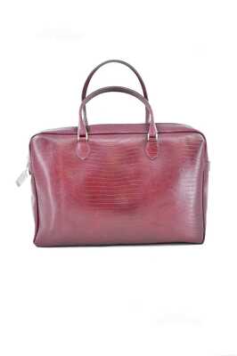 Borsa 24 Ore Tosca Blu In Vera Pelle Rossa 38 X 10 X 26 Cm