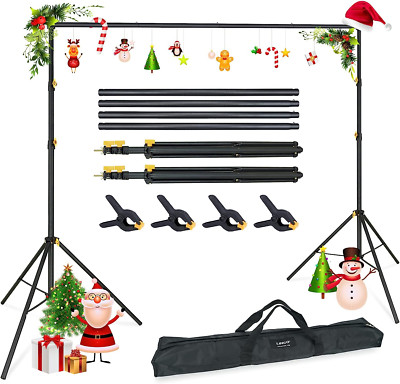 Adjustable Backdrop Support Stand Kit 10x6.5ft with Carrying Bag