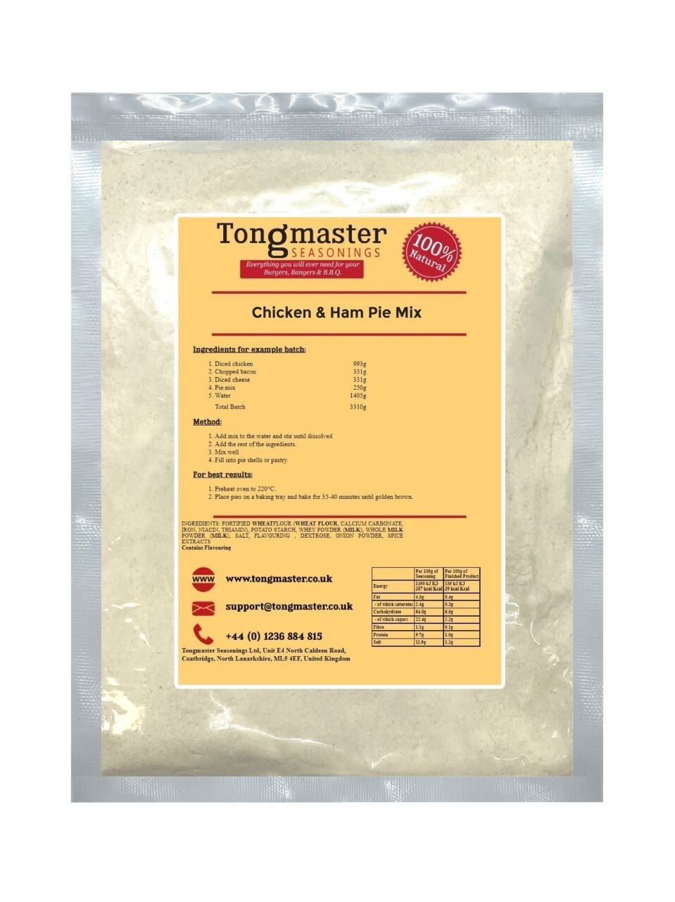 Creamy Chicken & Ham Pie Mix - 250g
