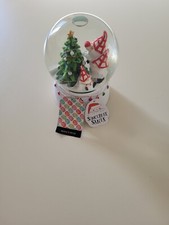 Gnome Water Snow Globe Winter Christmas Tree Glitter Decor collectible keepsake