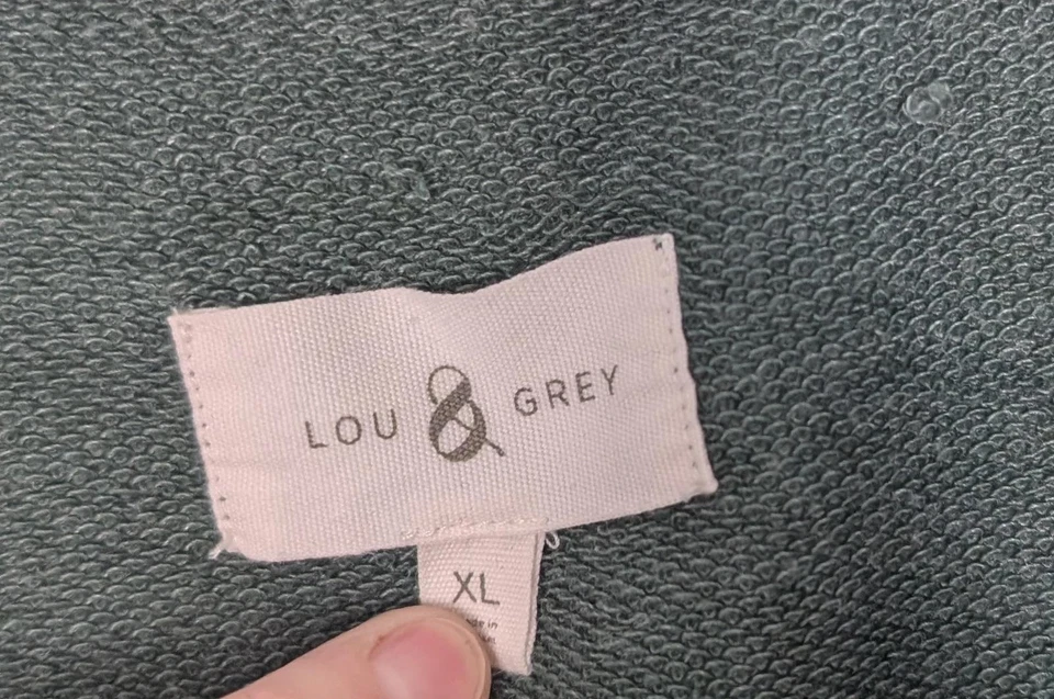 Moletom cropped verde oversized Lou & cinza, tamanho XL - Imagem 2 de 4