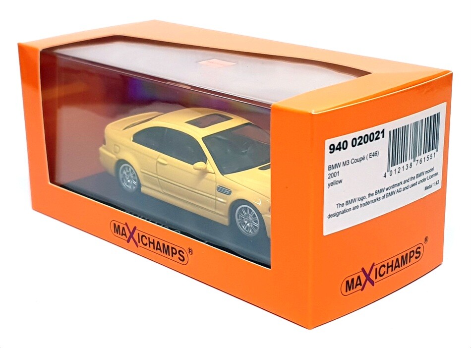Maxichamps 1/43 Scale 940 020021 - 2001 BMW M3 Coupe (E46