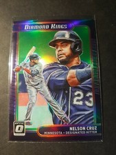 2021 Panini Donruss Optic Baseball Nelson Cruz Diamond Kings Lime Green Parall#6