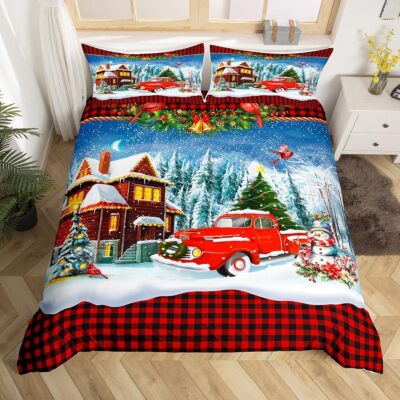Christmas Eve Quilt Cover Twin Full Queen Breathable Bedding Set