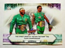 2021 Topps WWE #93 The Street Profits Retain the Raw Tag Team wrestling card