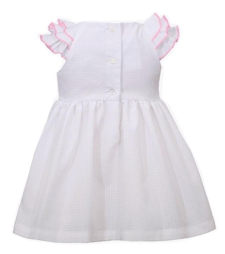 NWT Bonnie Jean Girls 2T Flutter Sleeve Smocked Embroidered Butterfly Dress - Picture 2 of 2