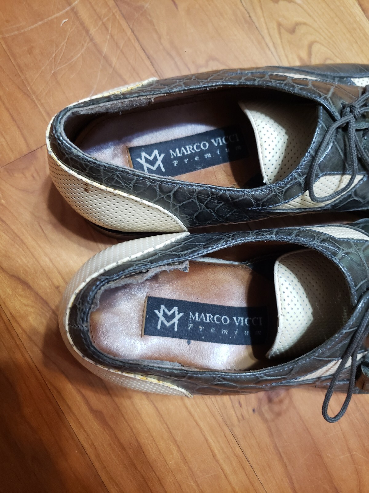 SAOLA Scarpe eleganti Marco Vicci Premium da uomo 2 colori pelle rettile Oxford taglia 12M