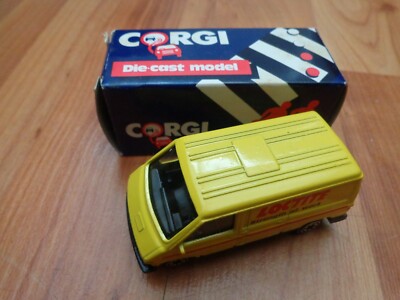 1/64 VINTAGE 80er Corgi Juniors - Renault Trafic Gelb Modellauto OVP