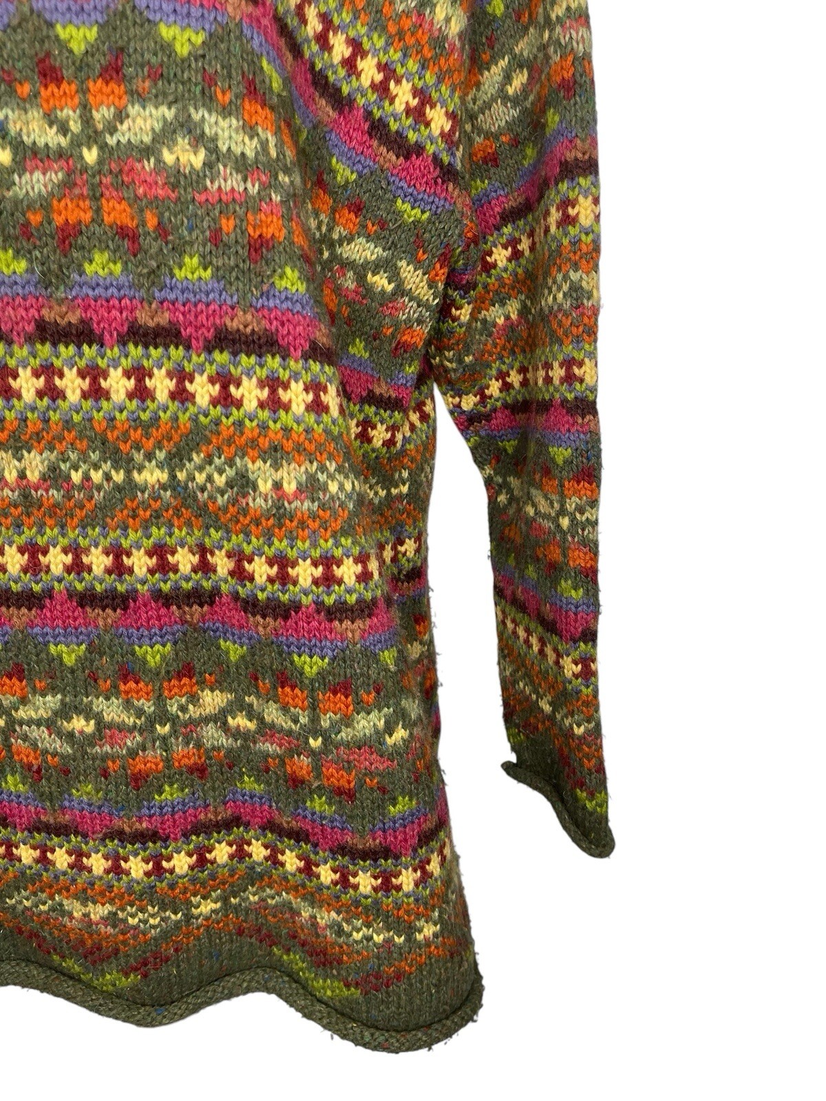 Vintage MODA INT'L Wool Blend Sweater Oversized 80s Slouchy Womens L RARE image 4