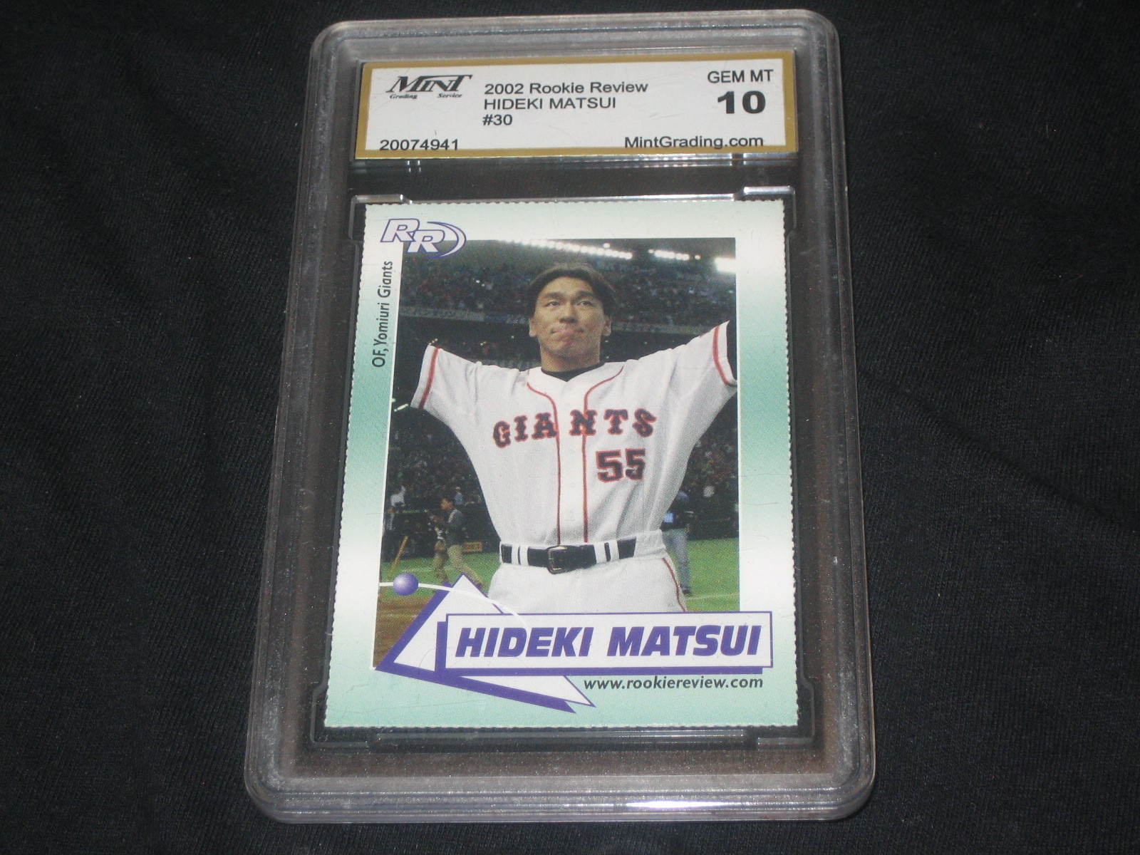 HIDEKI MATSUI ROOKIE REVIEW #30 LEGEND GENUINE AUTHENTIC CARD GRADED GEM MINT 10